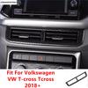 Central Control Middle Air AC Vent Outlet Frame Decoration Trim Cover Accessories For Volkswagen VW T-cross Tcross 2018 -