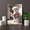 Lustige Nette Tierkunst Poster Tier Hund Katze Wandkunst Drucke Lustige Badezimmer Wanddekoration Leinwandbild Moderne Toiletten Dekoration