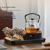 YIHUTEA Minimalist Glass Tea Steaming Set with Electric Stove