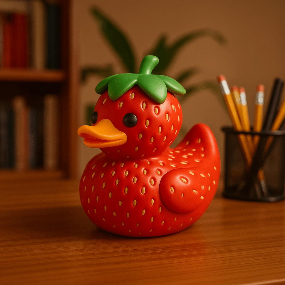 Cute Duck Figurine Cartoon Animal Sculpture Micro Landscape Fruit Duck Statue Cabinet