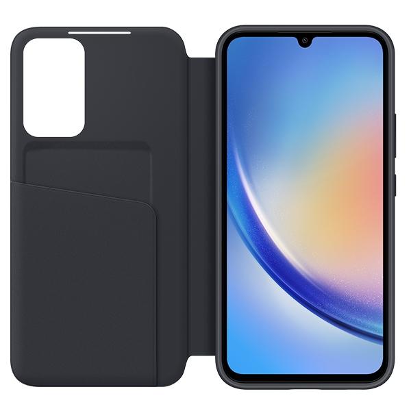 Hülle Samsung Ef-Za346Cbegww A34 5G A346 Schwarz/Schwarz Smart View Wallet Case