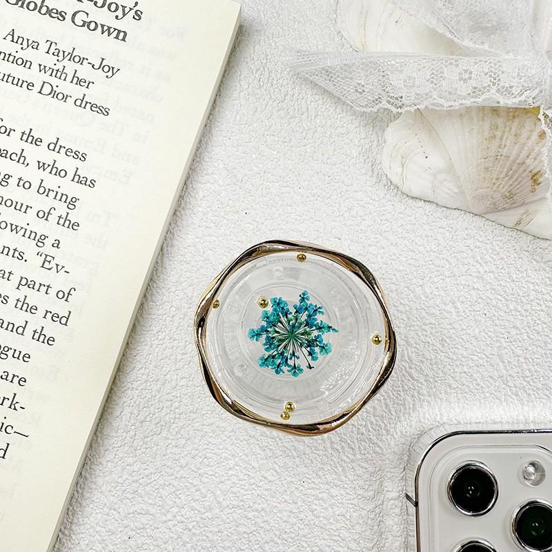 

Mobile Phone Airbag Holder Small Fresh Instagram Style Flower Metal Ring Back Sticker Expandable Desktop Drama Watching Tool