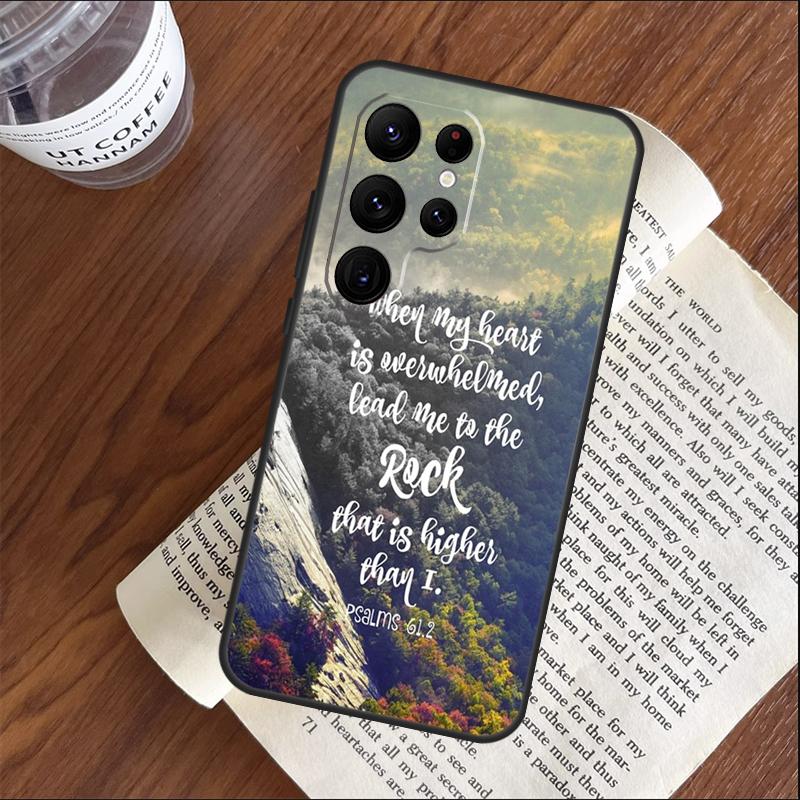 Christian Psalms Phone Case For Samsung Galaxy S25 S24 S23 S22 S21 Ultra S9 S10 S20 Plus FE Funda Cover Shell