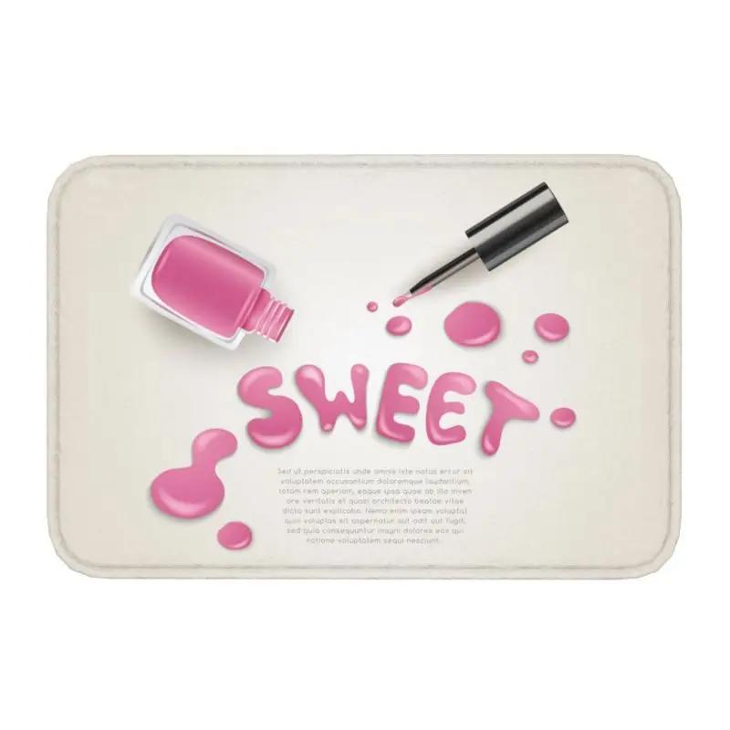 Nails Polish Eat Sleep Repeat Front Door Floor Entrance Mat Outdoor Tech Funny Quotes Bathroom Kitchen Doormat Garage Carpet Rug