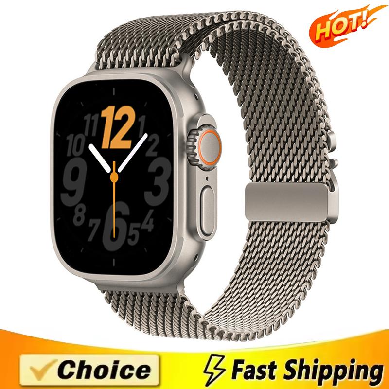

100% Чистий Титан Міланський Ремінець для Apple Watch Ultra 3 2 Ремінець 49мм 45мм 46мм 44мм Браслет IWatch Серії 11 10 9 8 7 SE Ultra 3 2 1 49mm