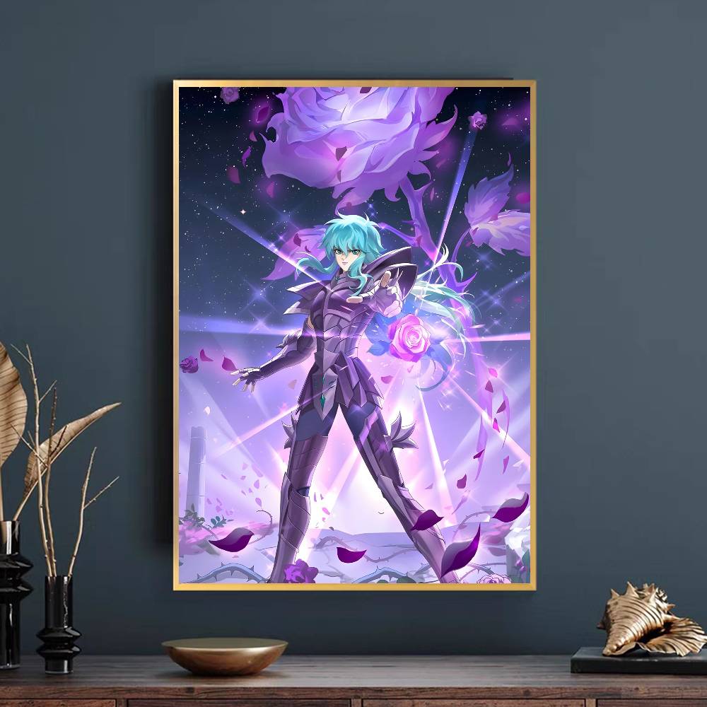 Plakat Saint Seiya Samoprzylepna Sztuka Wodoodporny Papierowy Naklejka Kawiarnia Bar Pokój w Domu Studenckim Dekoracja Ściany