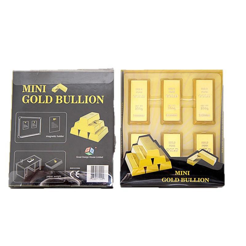 BRICS Goldnugget & Ziegel Kühlschrankmagnet Foto-Requisiten - Hochzeitssimulation oder Nachrichten Whiteboard-Aufkleber.