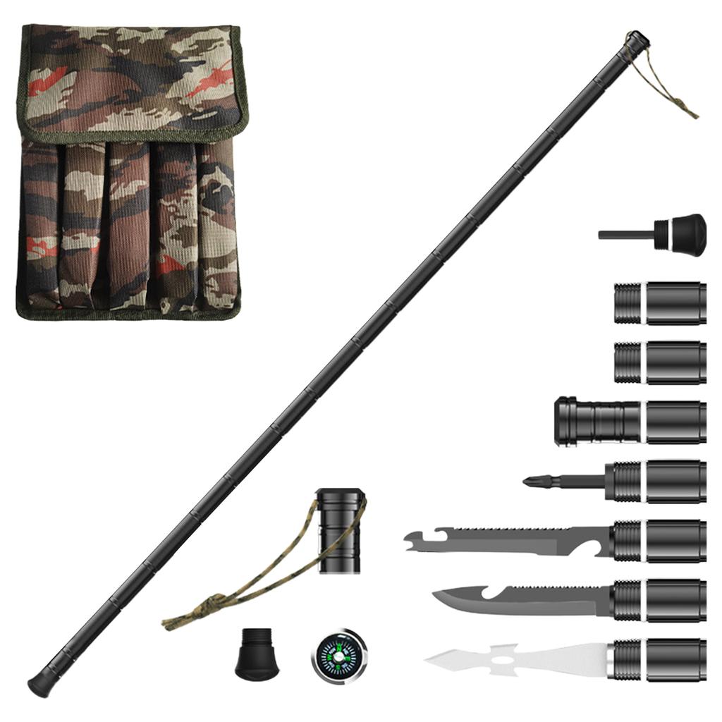 Hiking Trekking Pole Walking Stick Hiking Staff & Trekking Pole - Lightweight Aluminum Gear For Outdoor Adventures, Camping, Hunting 5ml