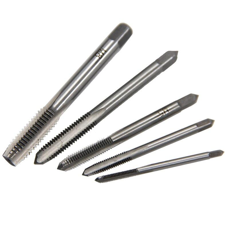5-teiliges Hand-Geradnuten-Gewindebohrer-Set M3 bis M8 Schnelles Gewindeschneiden und Innengewinde-Hardware-Werkzeugset