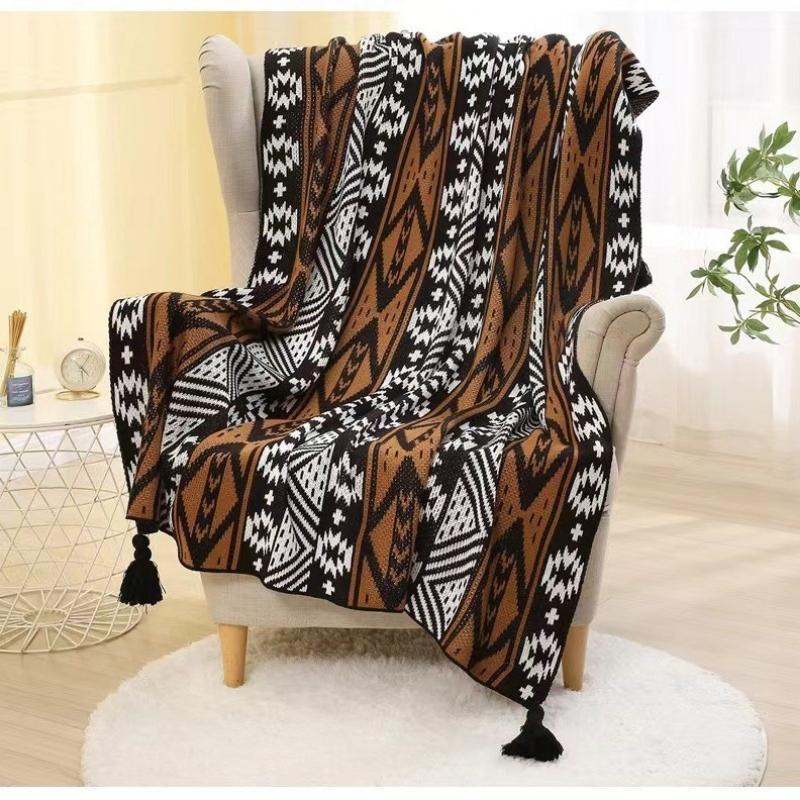 Knitted Bohemian Blanket, Sofa Cover Blanket, Office Air Conditioning Nap Blanket