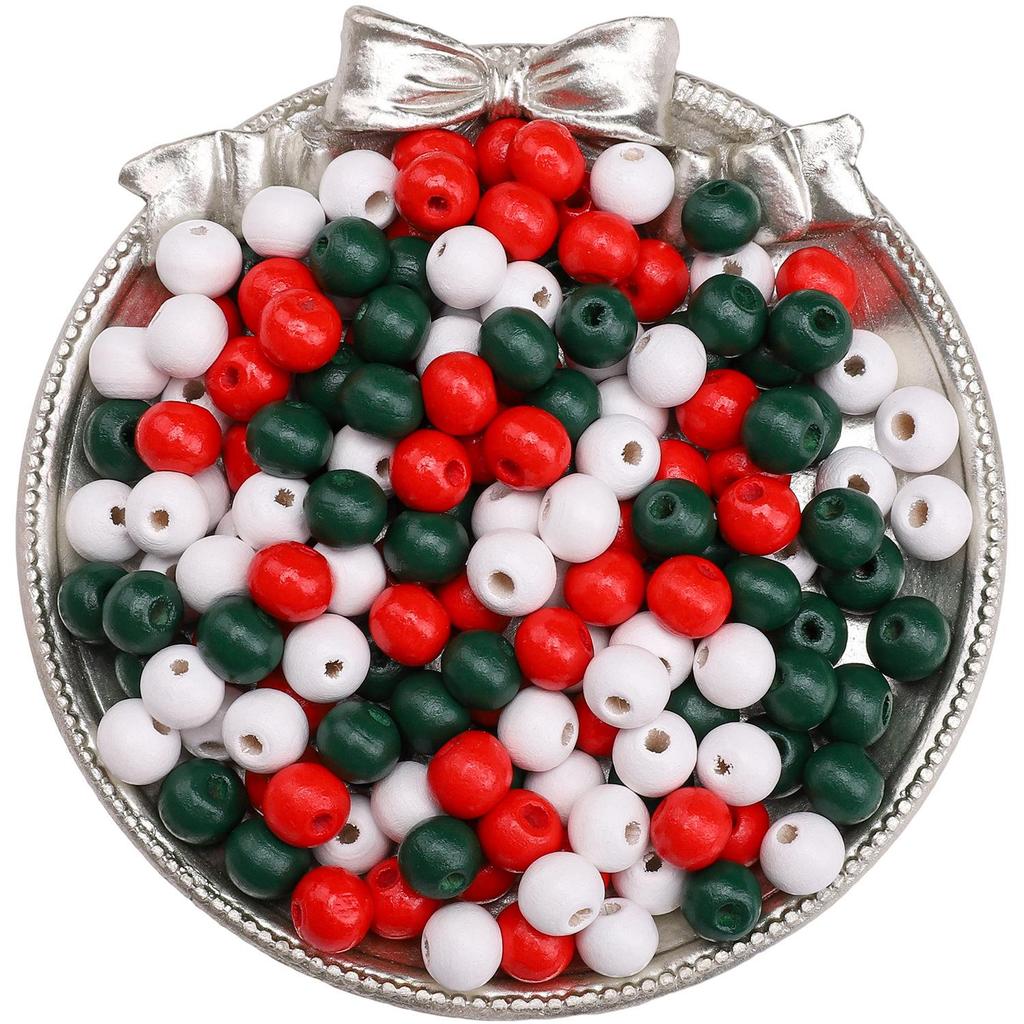 Perline di Legno Monocolore da 8mm per Gioielli Fai da Te: Rotondo, Verniciato a spruzzo, Perfetto per braccialetti, collane, ciondoli e perline.