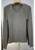 Machine-Washable V-Neck Fine Wool Knit Sweater for Women - Autumn Base Layer