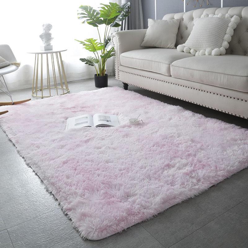 Plush Carpet Bedside Carpet Living Room Fully Covered Large Area Carpet Homestay Mat