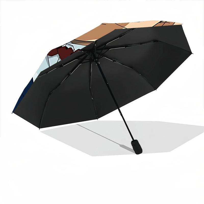 1pc Detective Conan Automatic Folding Umbrella, Automatic Folding Umbrella with 8 Ribs, Convenient for Outdoor Use 045