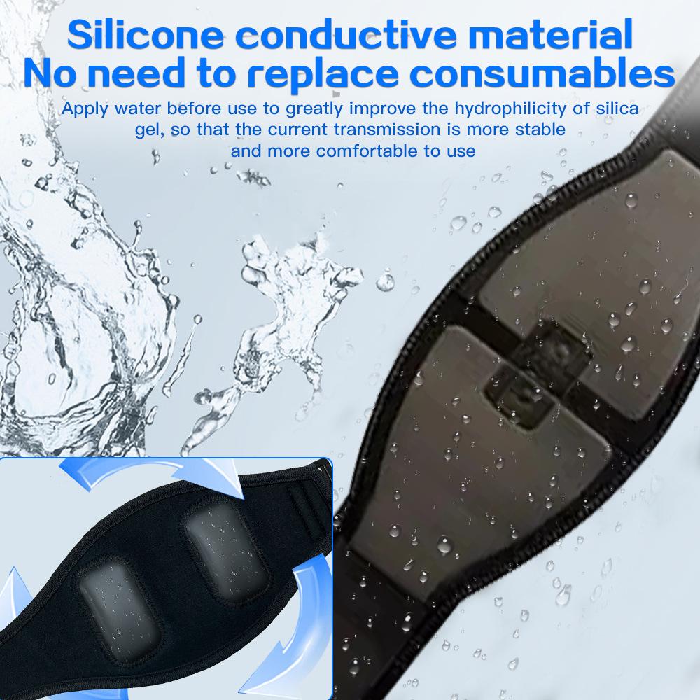 EMS Muscle Stimulator USB Rechargeable Abdominal Training Belt Adjustable Ab Workout Equipment LED Display for Fitness Exercise