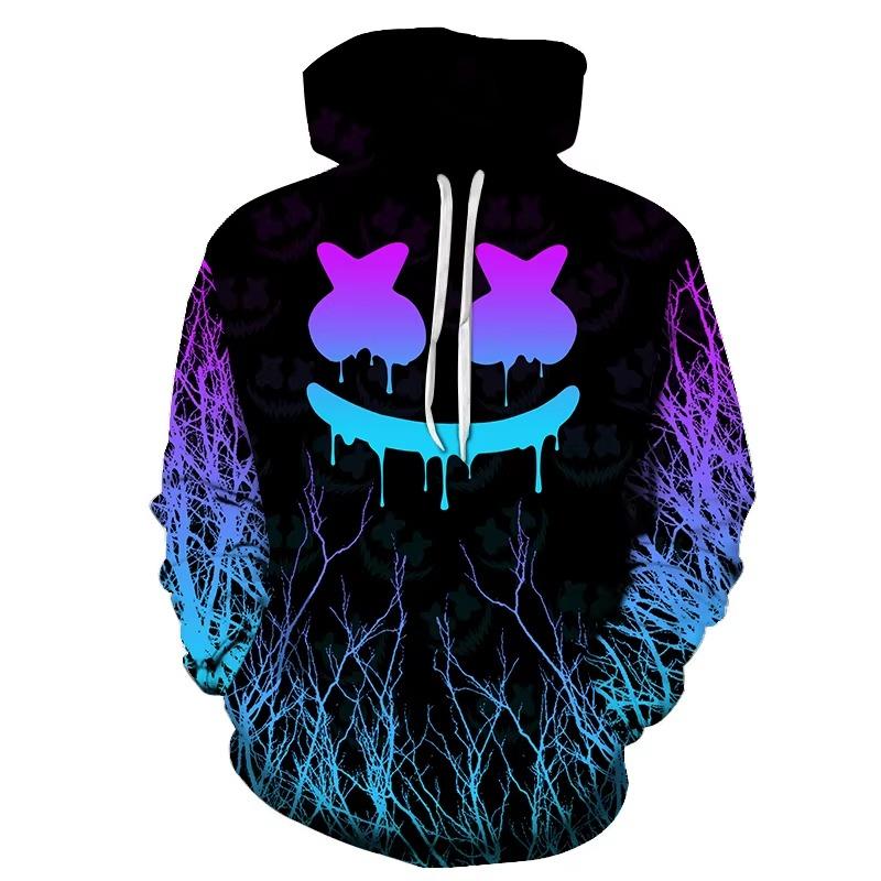 Funny Mens Halloween Smiling Face Hoodie 3d Print Men Hooded Sweatshirt Men's Clothing Men Oversized Sweatshirts Hoodie