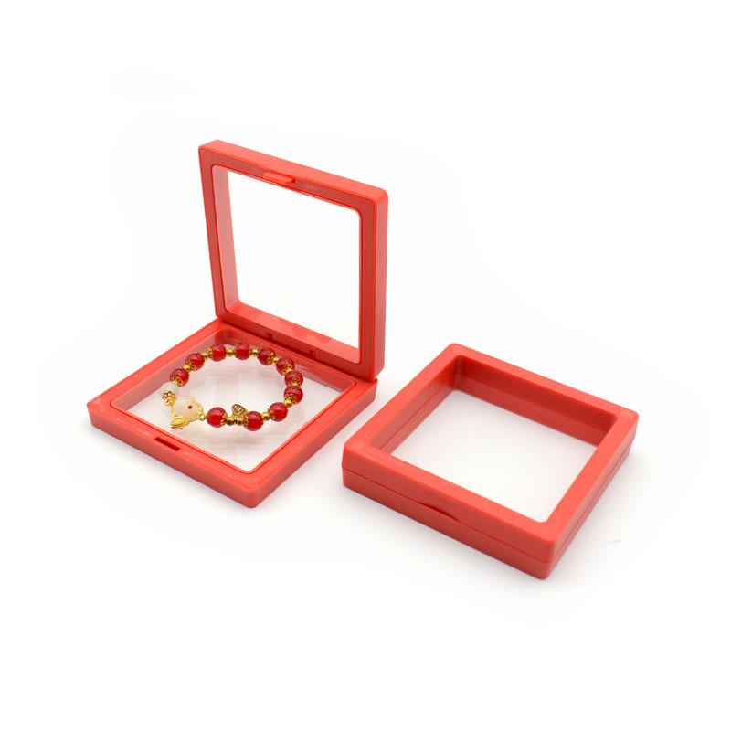 10-Pack Acrylic PE Film Floating Jewelry Display Stand Multi-Color Art Style Holder