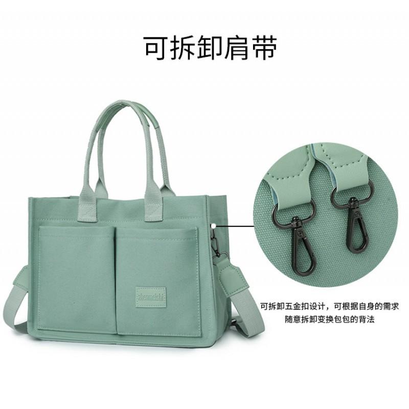 Neuer Rucksack Japanisch Einfach Große Kapazität Segeltuchtasche Tägliches Pendeln All-Match Handtasche Lässige Tragetasche