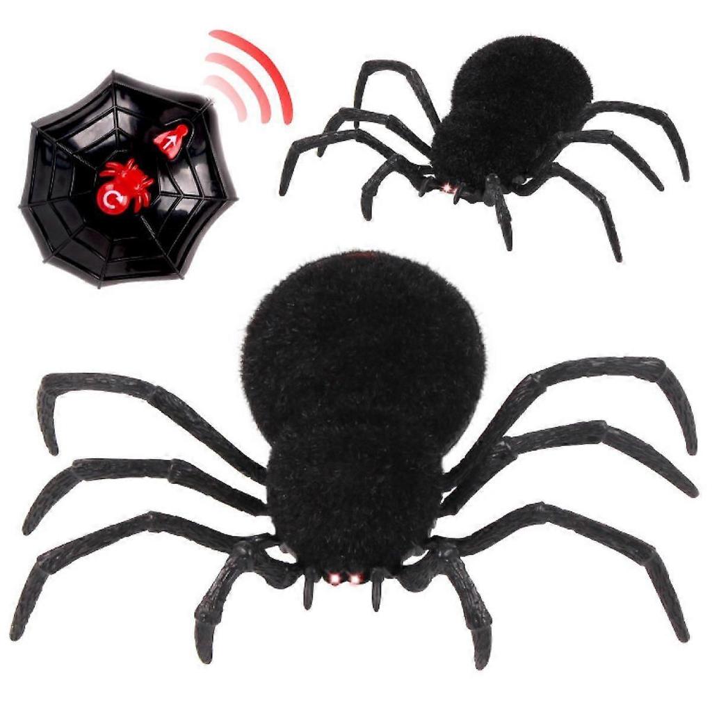 SDIGV Fernbedienung Scherzspielzeug Halloween Streich Gefälschter Schreck Roboter Klettert mit 8 Beinen Realistisch mit LED-Augen Geschenk für Kinder