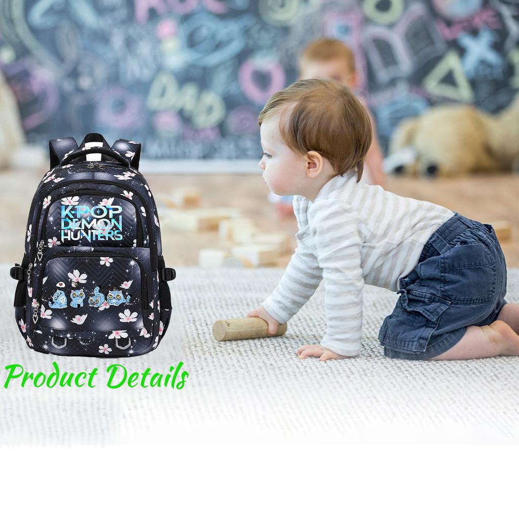 Large-capacity Backpack For Primary And Secondary School Students, Cartoon Shoulder Bag And Pencil Case For Children