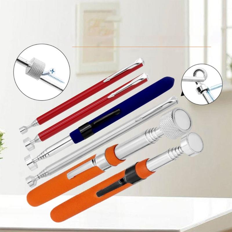 Tragbarer Mini-Teleskop-Magnetmagnetstift, handliche Werkzeugkapazität zum Aufnehmen von Mutternbolzen, ausziehbarer Tonabnehmerstab