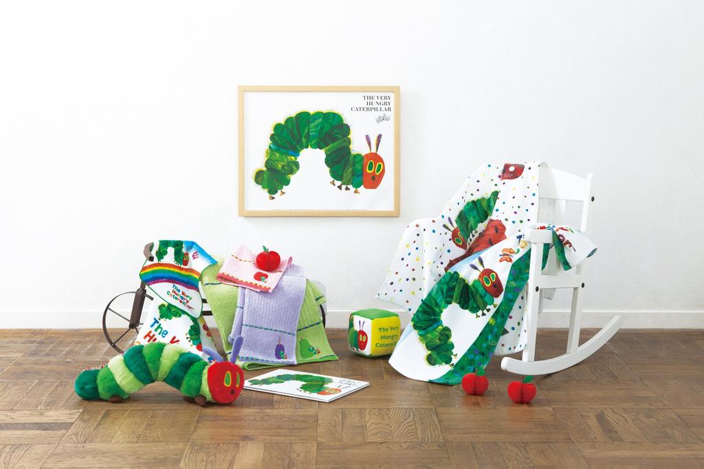 Bath towel Very Hungry Caterpillar Picture book by Eric Carle Shirring inkjet 60 x 120 cm BE409200 "The Playing"
