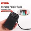 W-213 Dual Power Pocket Radio with FM/AM, Back Clip, and Flashlight