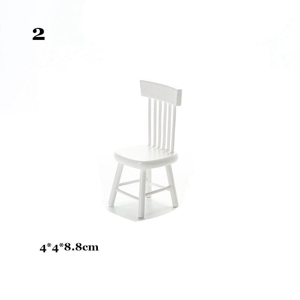 Miniature 1/12 Dollhouse Wooden Table Simulation Chair Table Furniture Toys Doll House Decoration