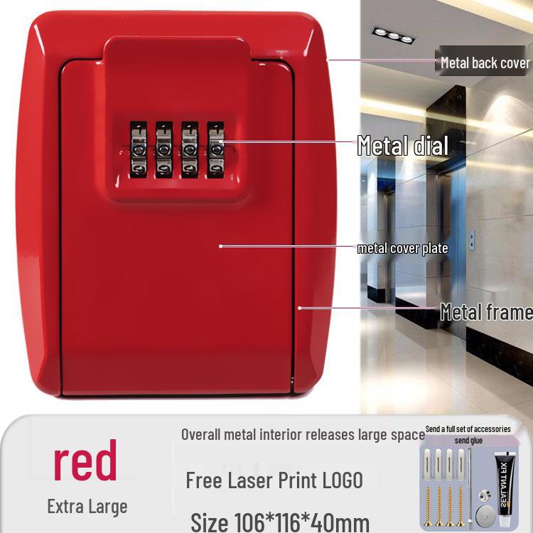 Wall-Mounted Anti-Theft Key Lock Box for Homes and Construction Sites