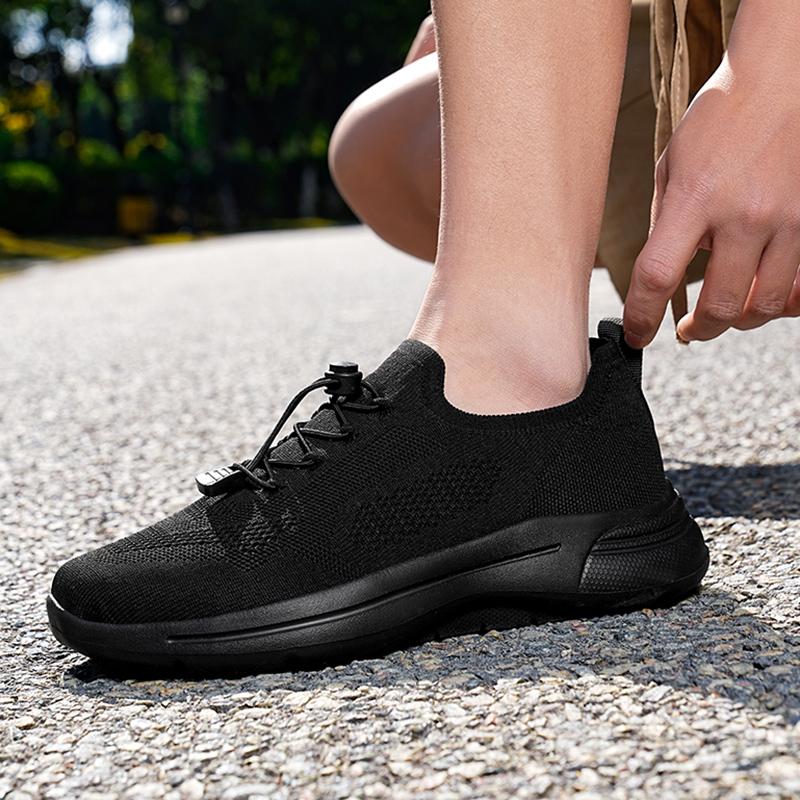 Fashion 2025 New Men's Sports Shoes, Trendy Large-sized Woven Net Fabric Shoes, Breathable, Lightweight and One-foot Lazy Shoes
