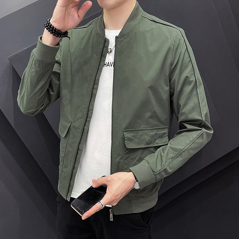 Autumn and Winter Men's Jacket Korean Version Fashion Slim Jacket Youth Baseball Collar Clothing Casual On Clothes