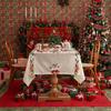 Santa Holiday Coffee Table Tablecloth Decoration Christmas Print Tablecloth Atmosphere Table Cloth Party