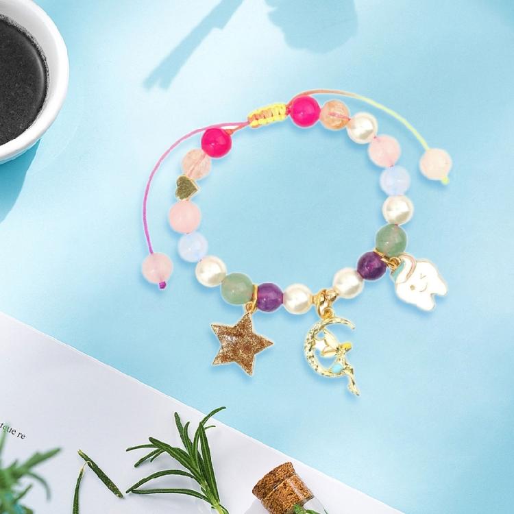 Elegant Star Elf Pendant Bracelet Adjustable Length Faux Pearls Jewelry For Women Girls Versatile Style