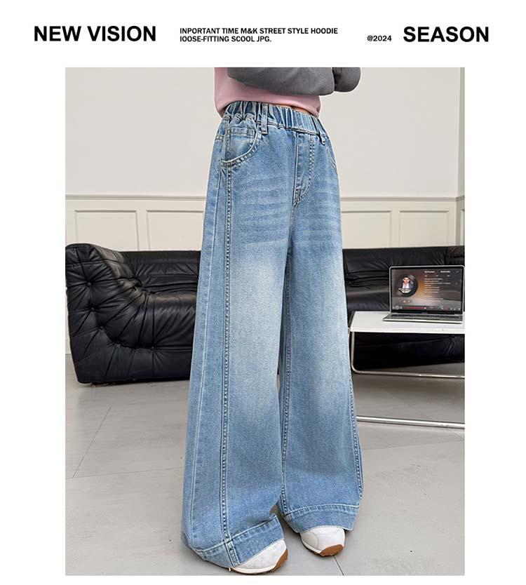 2026 Spring Girls' Children's Patchwork Denim Pants