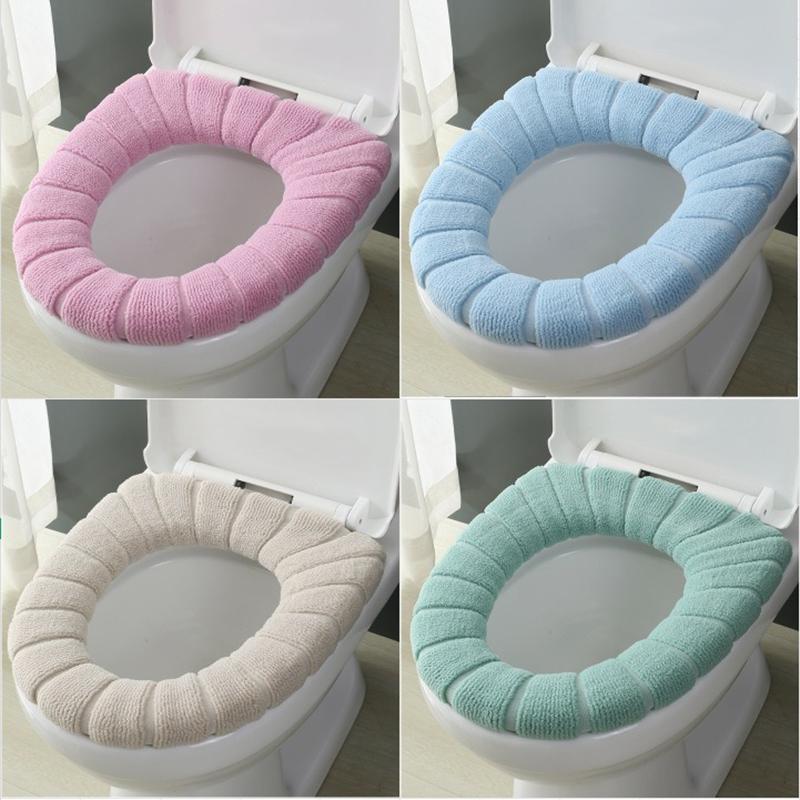 Washable Winter Warm Toilet Seat Cover Universal Cushioned Seat Cover for Toilet Bathroom Toilet Lid Accessories MTGT01