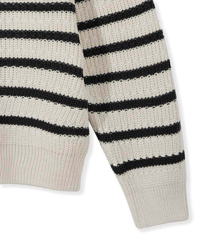 NODU Napoli Striped Knit [Ivory]