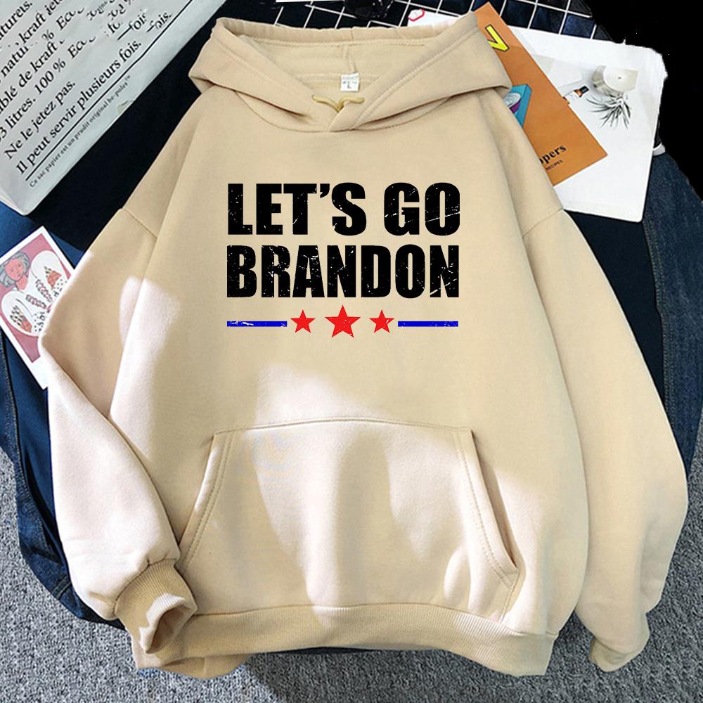 2021 New Fashion lets go brandon letter print Hoodies  Unisex Wo Unisex Long Sleeve Hooded Sweatshirts Casual Winter Streetwear Clothes