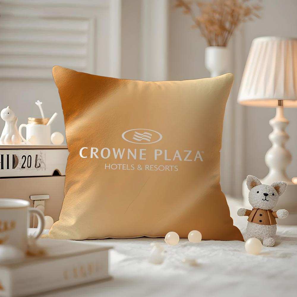 Crowne Plaza Hotel Cushion Cover Anti-dustmite Pillowcase Invisible Zipper Silky Short Plush Sofa Cushion Cover