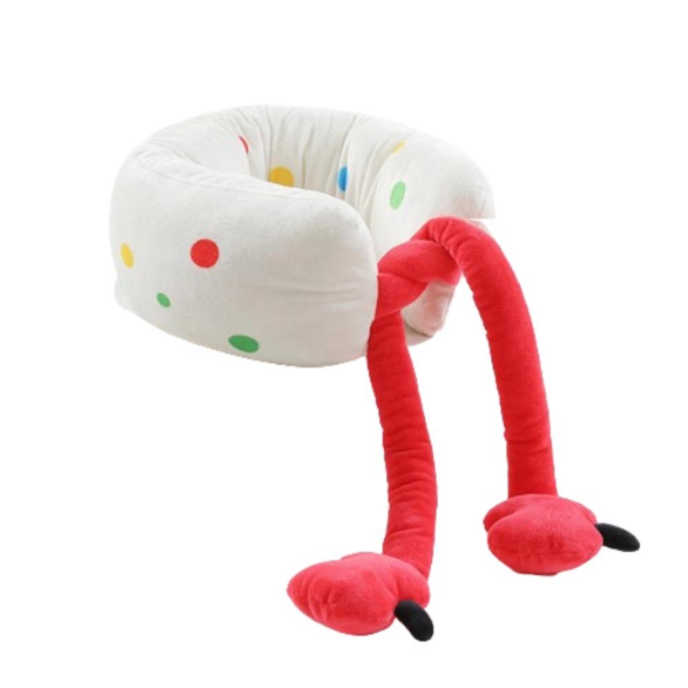 

Подушка для поддержки шеи с мультяшным дизайном U-образной формы, подушка для самолета, портативная дорожная подушка для шеи, для использования в офисе красный