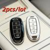 2pcs/lot Car Key Fob Case Cover for Hyundai Kona 2017 I30 Ix35 Solaris Azera ELANTRA GRANDEUR IG