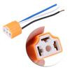 2Pcs Female Connector Ceramic Harness Plug 3-Pin H4 Bulb Socket  Auto Headlight