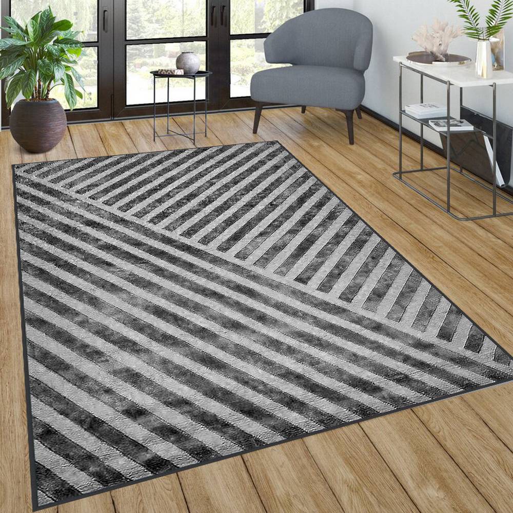 

Eliana Home Washable Printed Carpet LNA1042 80X150 серый
