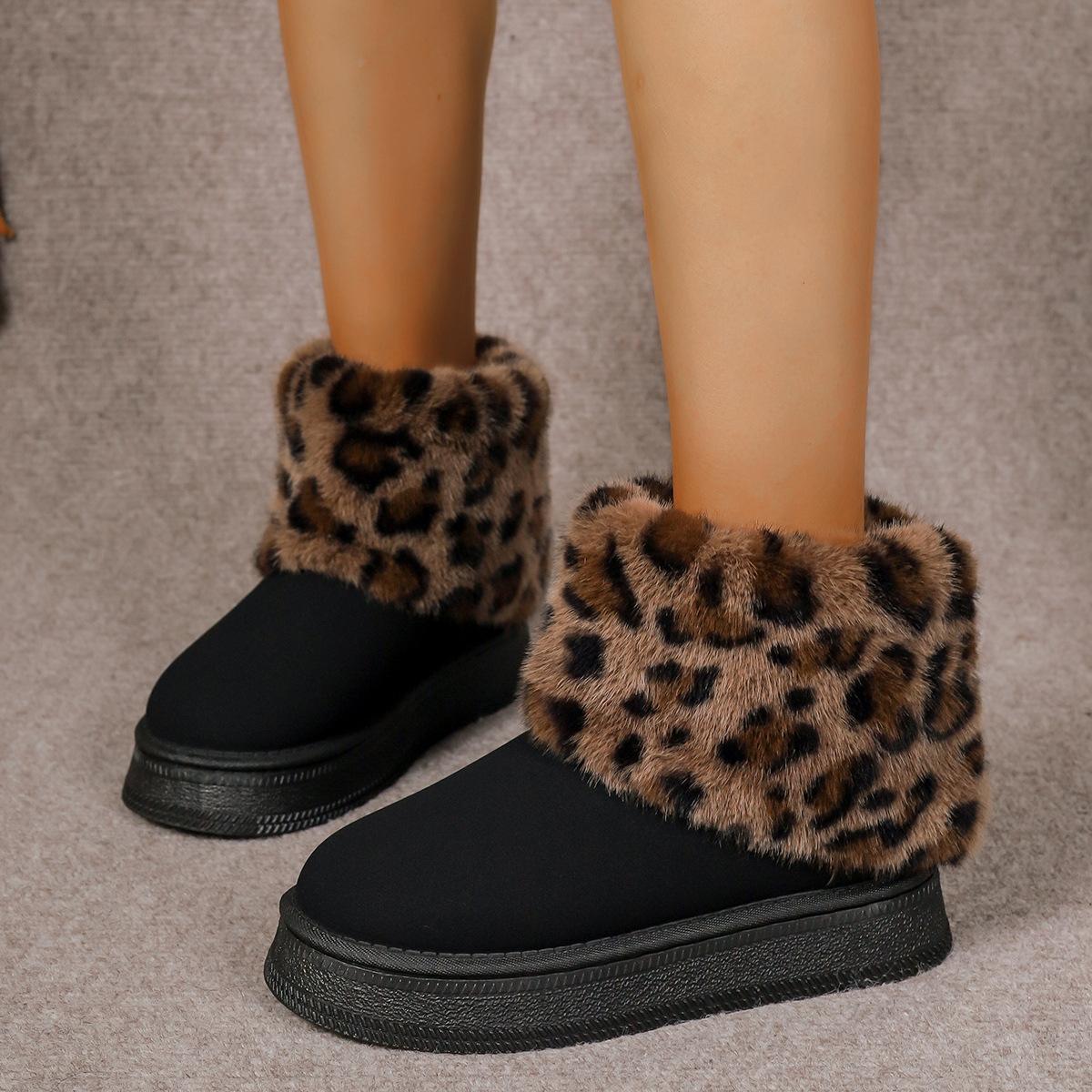 

Snow boots women s medium tube outer wear cotton shoes warm flat casual velvet snow boots 36 чорний
