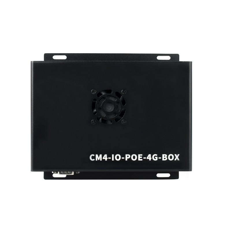 Industrial IoT Mini-Computer Based On Raspberry Pi Compute Module 4 (NOT Included), PoE, 5G/4G, Metal Case, Cooling Fan