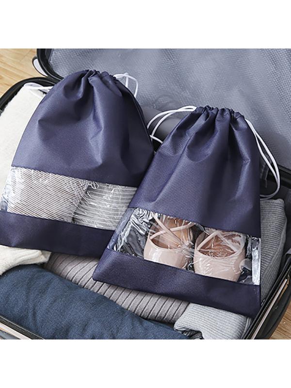Portable Travel Shoe Bags, Large Drawstring Shoes Pouch Storage Translucent Organizer Bags