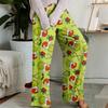 Pajama Pants, Sleepwear, Casual Drawstring Elastic Waist Pants, Comfortable Straight-leg Loose Pants