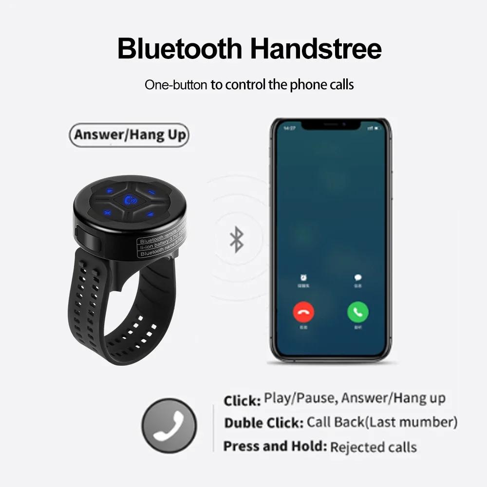 Universal Smart Wireless Remote Control Αδιάβροχο Bluetooth 5.0 Media Controller για κράνος Ακουστικά Τιμόνι μοτοσυκλέτας