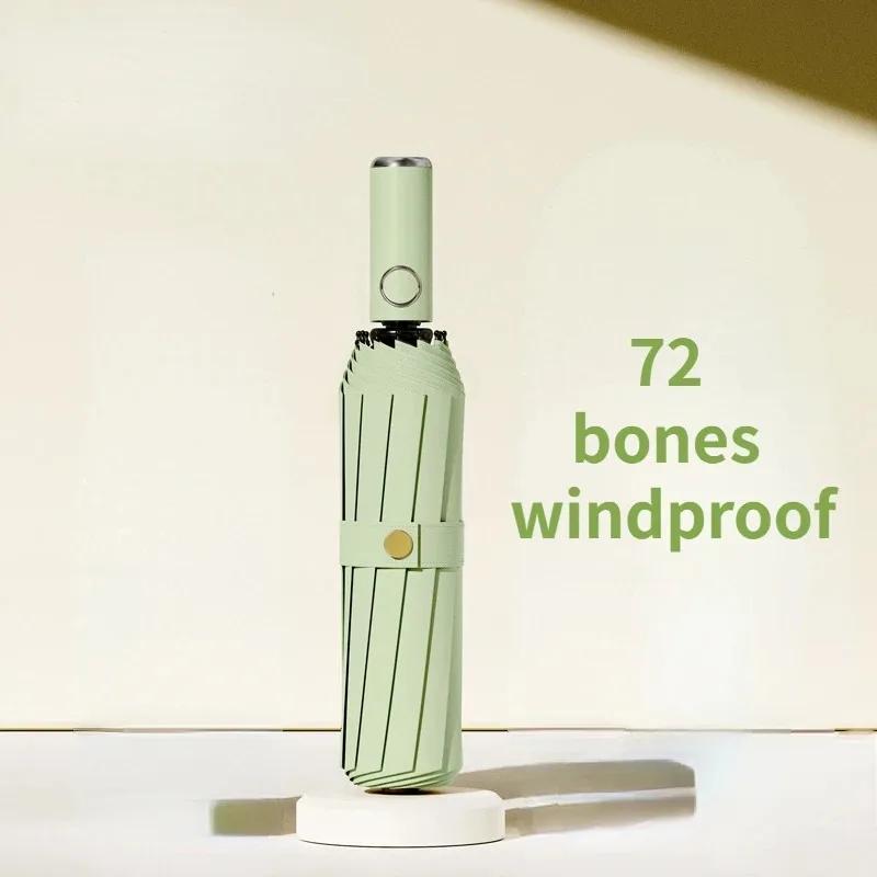 72 Bone Super Strong Windproof Automatic Folding Men Umbrella  Reinforced Large Rainproof Sun Protection Umbrellas Women