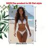Retro White Metal Bikini Beach Wall Sign 8x12 Inch Vintage Surf Art Door Outdoor Decor Sign 2D Flat Plaque 1960s Easy Install