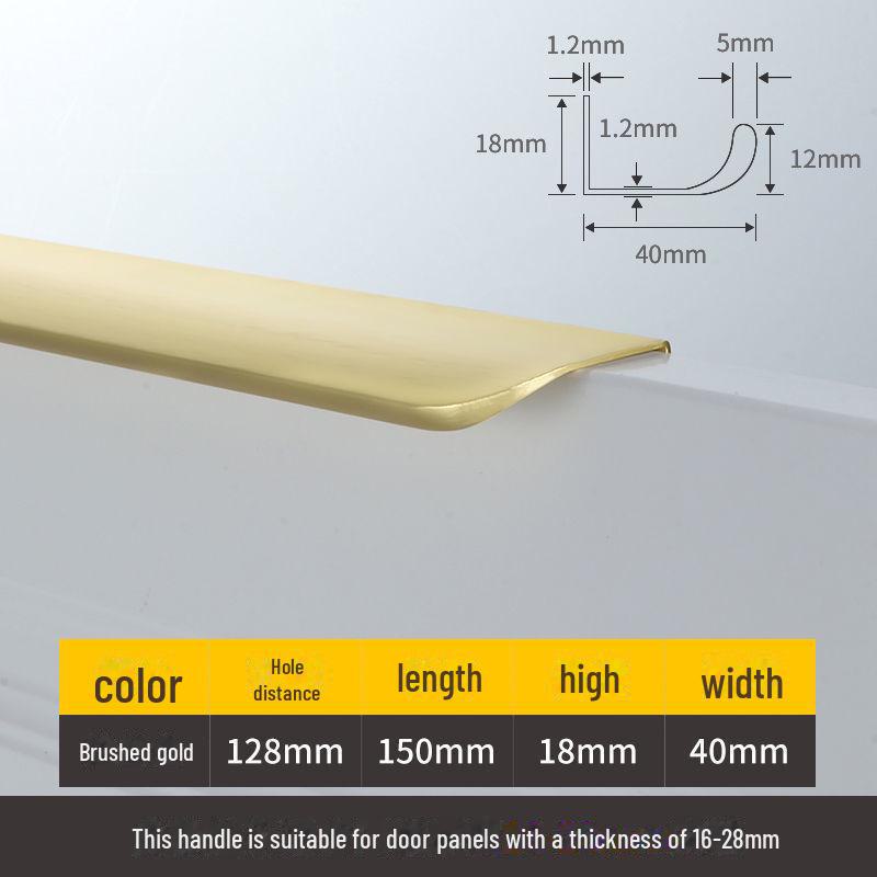 

Гладкий изогнутый край, утолщенный длинный ящик шкафа и ручка для гардероба